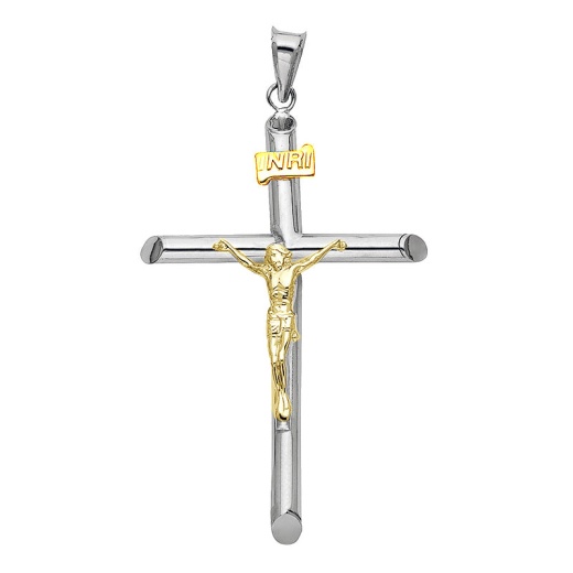 14K Gold Crucifix Cross Religious Pendant - Ioka