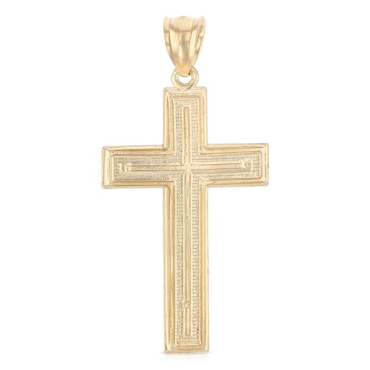 14K Gold Cross Religious Charm Pendant - Ioka Jewelry