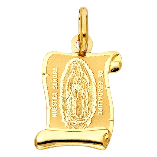 14K Gold Religious Guadalupe Charm Pendant - Ioka
