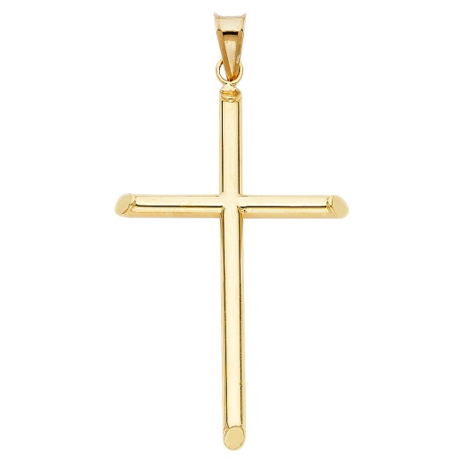 14K Gold Cross Religious Pendant - Ioka