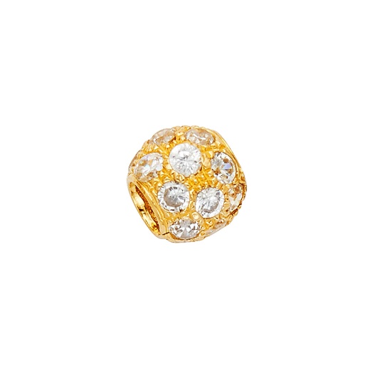 14K Yellow Cz Sphere Charm Pendant