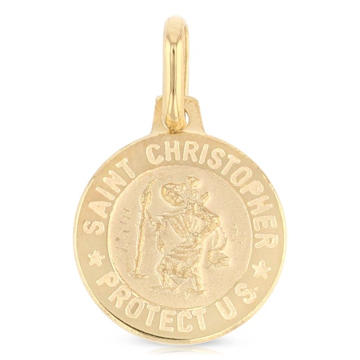 14K Gold St. Christopher Religious Pendant by Ioka