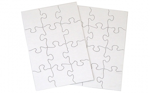 Inovart Puzzle-It Blank Puzzles 12 Piece 5-1/2 x 8 - 24 puzzles per