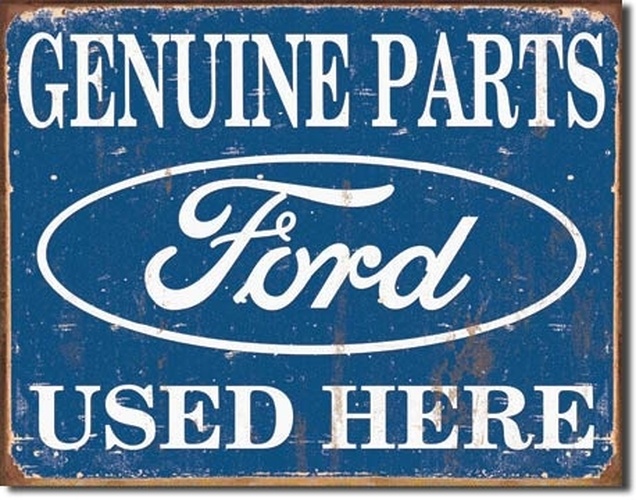 Tin Sign Ford Parts