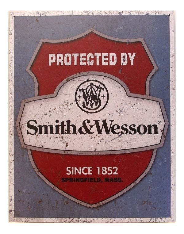Tin Sign Smith & Wesson Protected