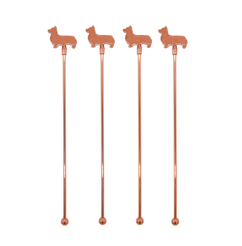 Corgi Stir Sticks (Set Of 4)