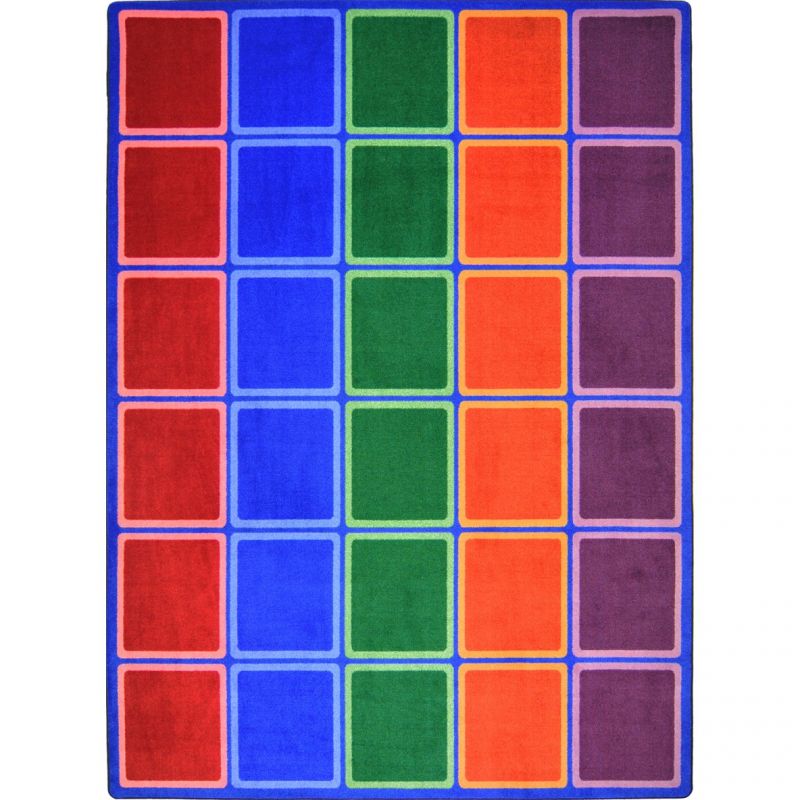 Blocks Abound 7'8" X 10'9" Area Rug In Color Primary