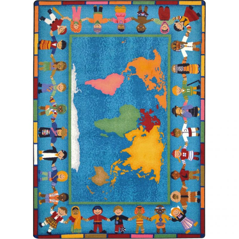 Hands Around The World 10'9" X 13'2" Area Rug In Color Multi