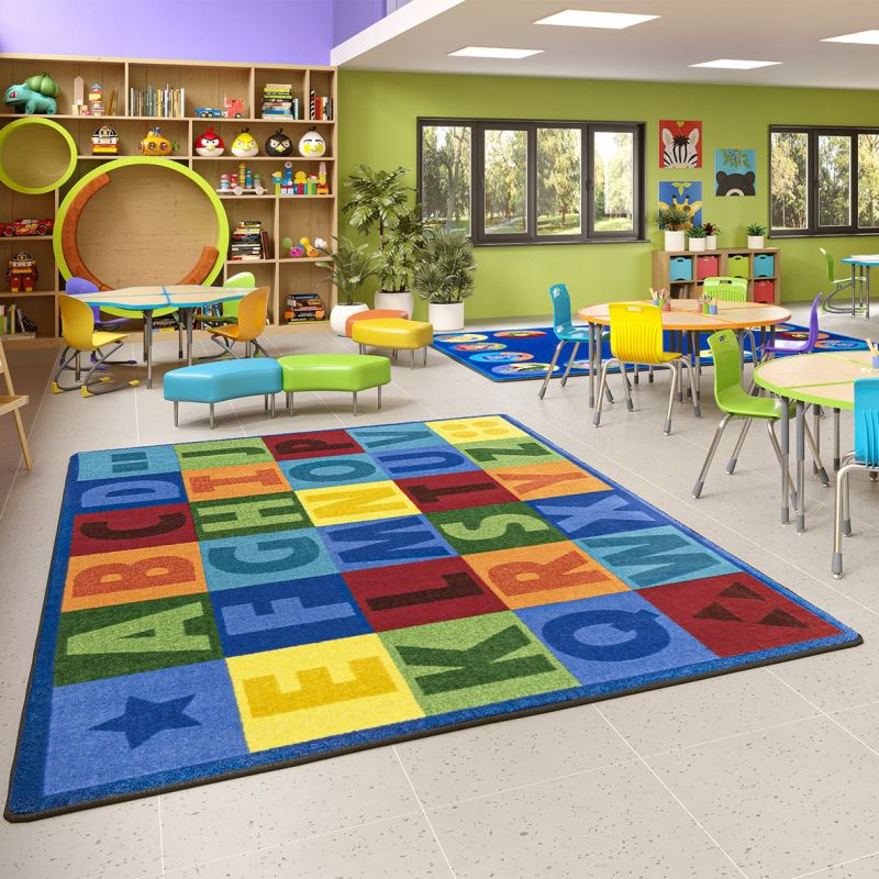 Colorful Learning 7'8" X 10'9" Area Rug In Color Multi