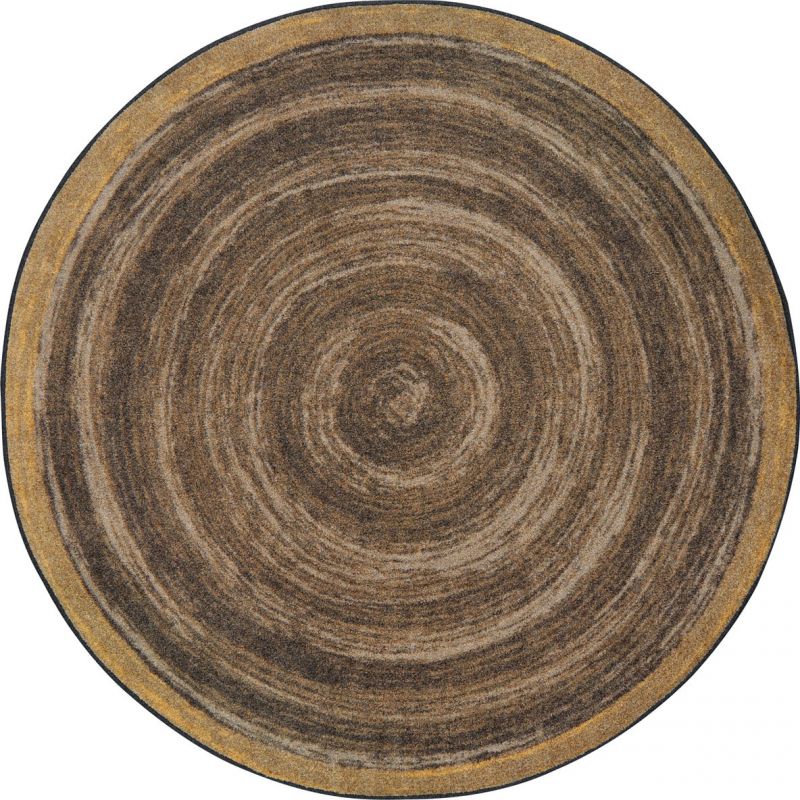 Feeling Natural 7'7" Round Area Rug In Color Walnut