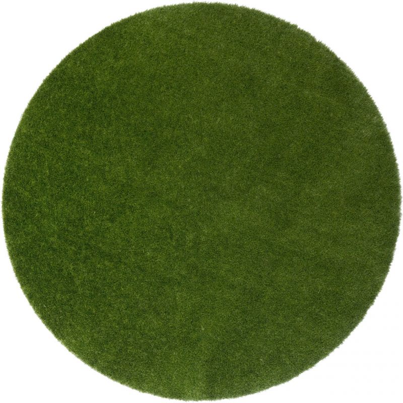 Greenspace 7'6" Round Area Rug In Color Green
