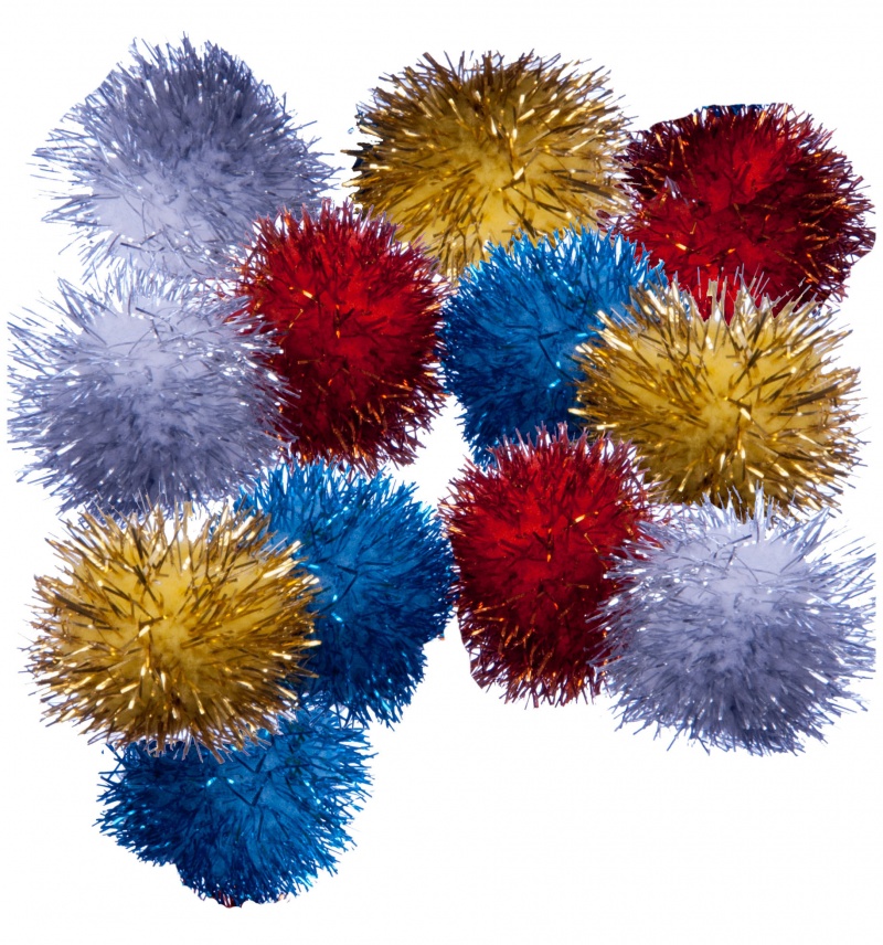 12Pack Tinsel Balls