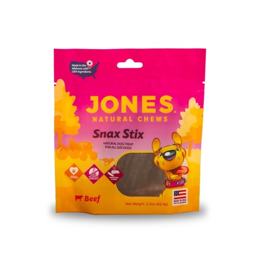 Jones Natural Sausage Sticks, 5" l - Wholesome Dog Treats Made with USA Beef