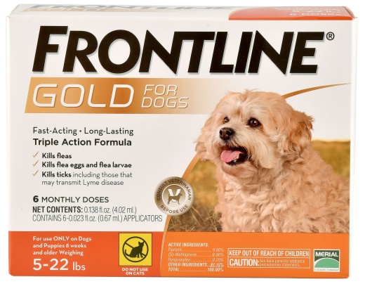Frontline Gold for Dogs, 6-Pack - Effective Flea and Tick Control