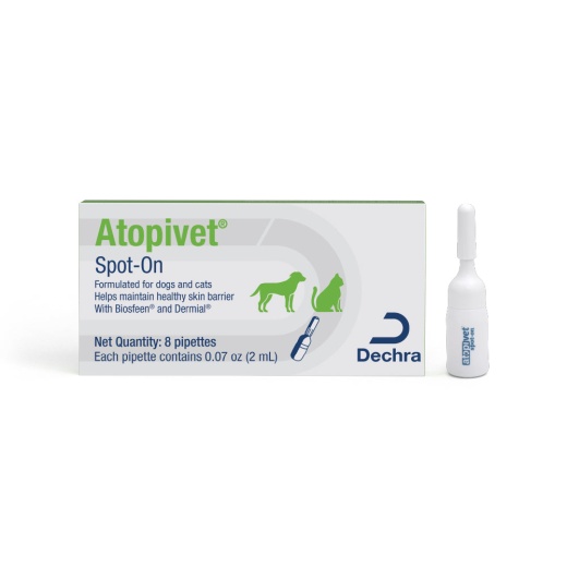 Atopivet Spot-On, 8 x 2 mL Pipettes for Optimal Pet Skin Care