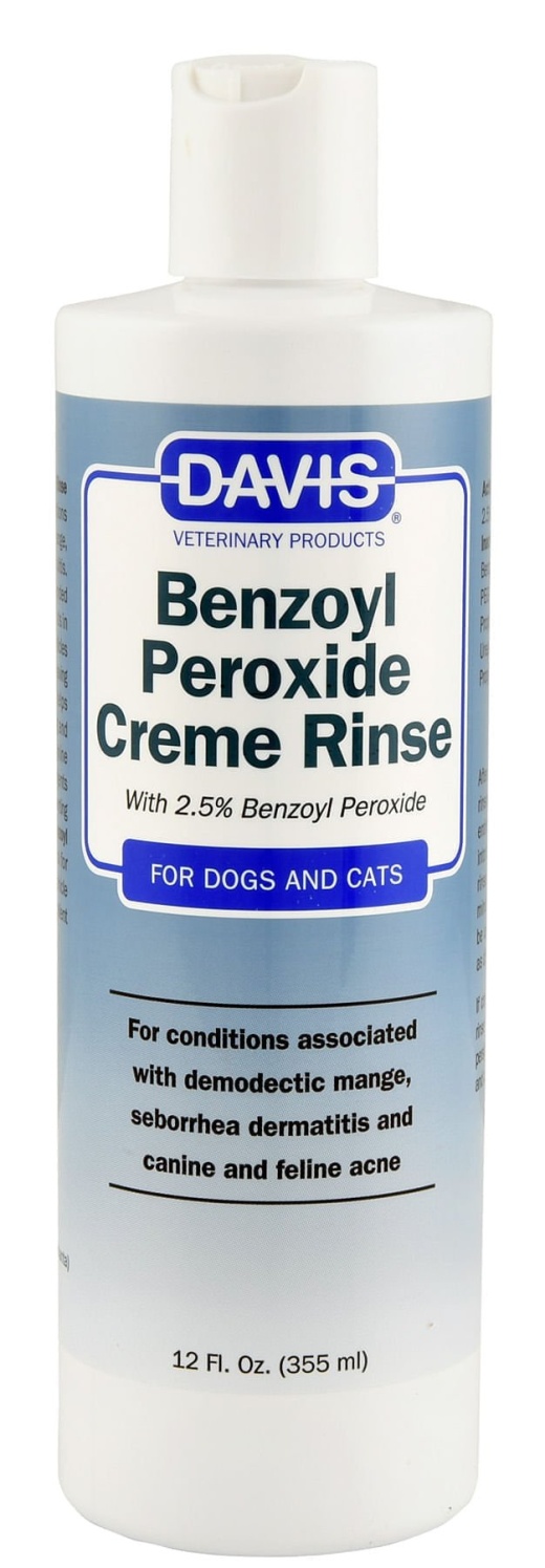 Davis Benzoyl Peroxide Creme Rinse for Cat Skin Conditions