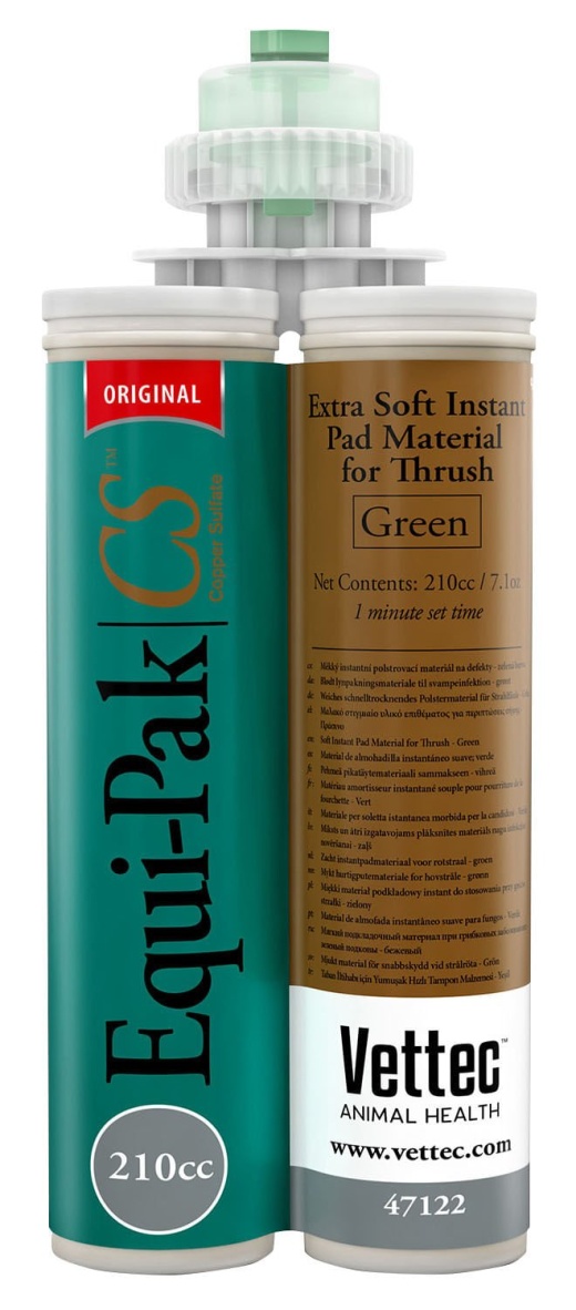 Equi-Pak/CS, 210 cc - Copper Sulfate Infused Hoof Packing Material for Thrush Treatment and Prevention