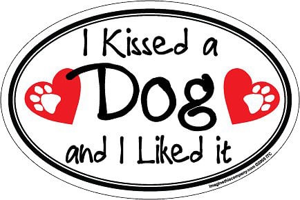 Oval Dog Magnets - 6" x 4" (Kissed/Dog)