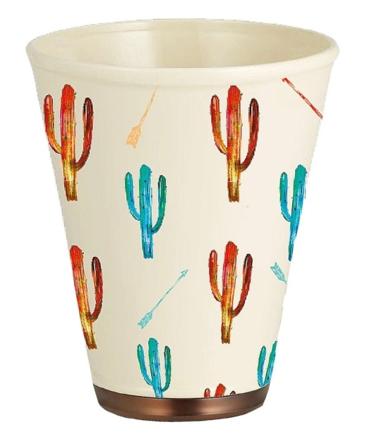 Ceramic Cactus Waste Basket by Paseo Road