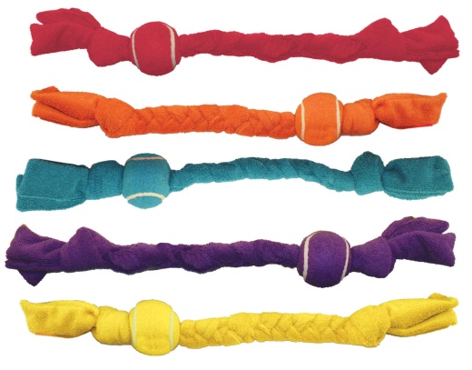"Throw In The Towel" With Tennis Ball Dog Toy, 19"L - Assorted / 1 Ct