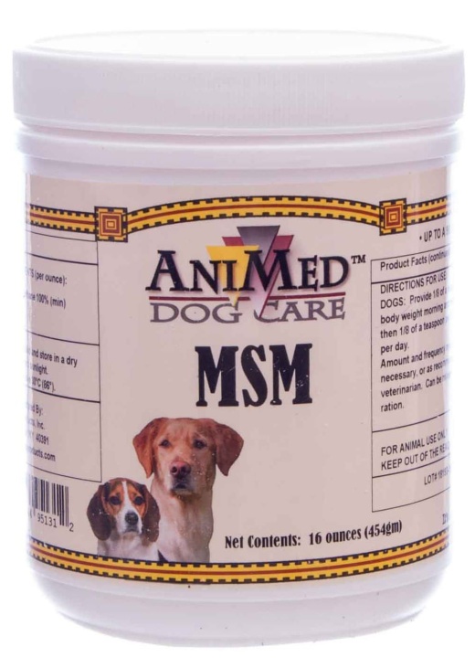AniMed MSM, 16 Oz - Natural Antioxidant for Dog's Connective Tissue Support