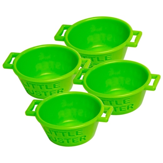 Little Buster Feed Pans in Green, 4-Pack - The Ultimate Feeding Solution for Your Livestock