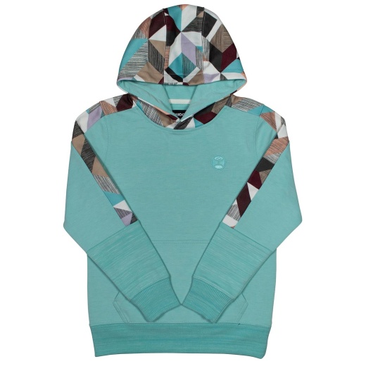 Hooey Canyon Ladies Hoodie Turquoise/Multi