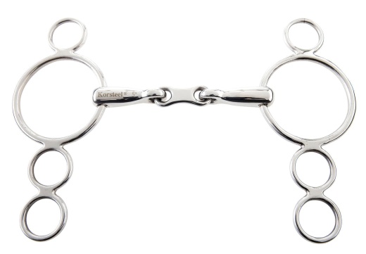 Korsteel French Link 3 Ring Dutch Gag Bit