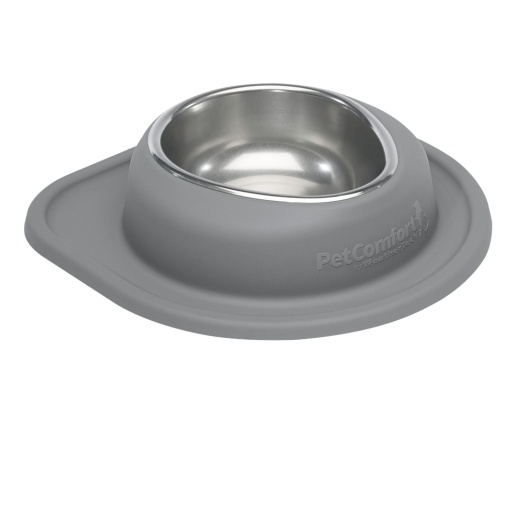 Weathertech Single Low Pet Feeding System, Stainless Steel Dark Grey / 32 Oz
