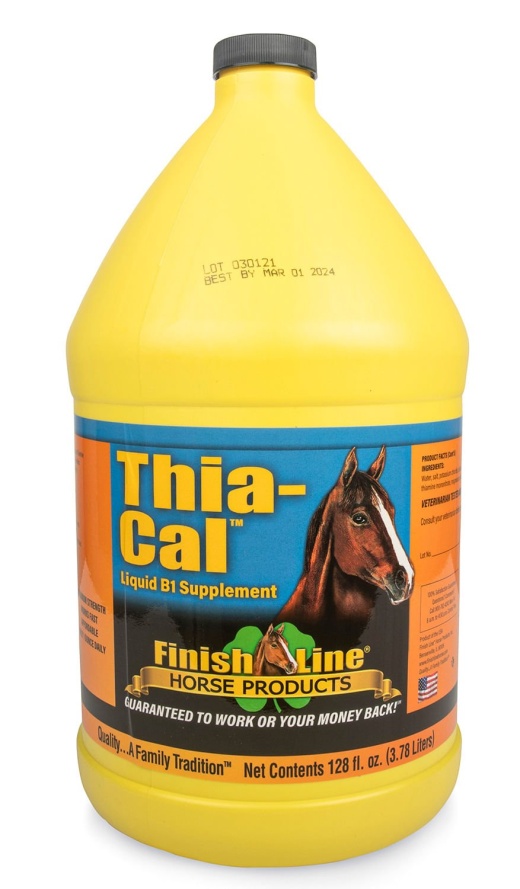 Thia-Cal Liquid B1 For Horses, Gallon - Equine Calm & Focus