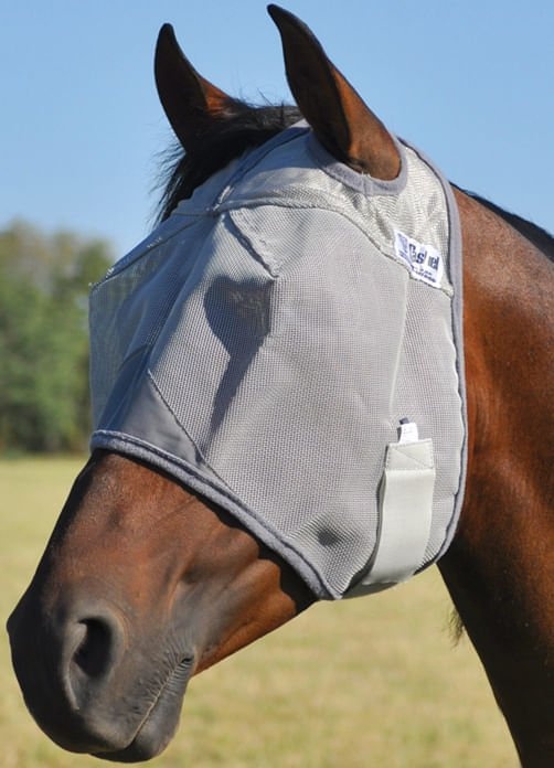 Cashel Crusader Standard Fly Mask Without Ears, Gray Horse
