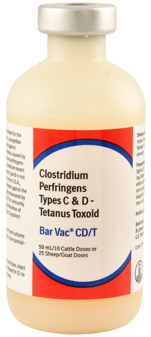 Bar Vac CD/T Vaccine - Tetanus & Overeating Disease Protection for Farm Animals
