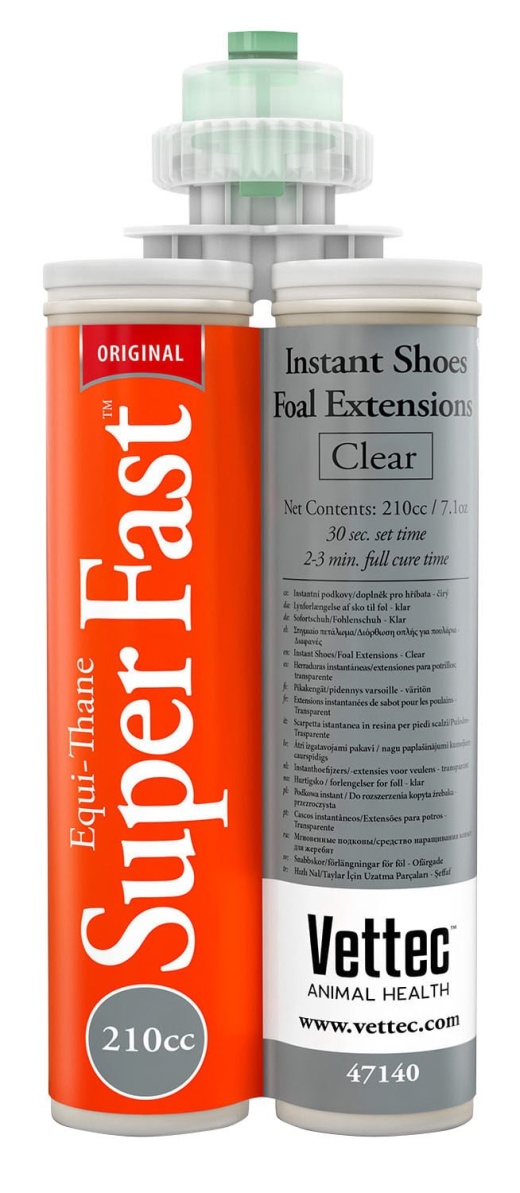 Super Fast Hoof Adhesive, 210 Cc by Vettec - Fast Hoof Repair Made Easy