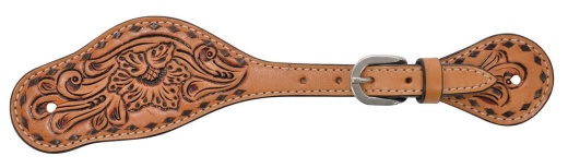 Circle Y Ladies Floral With Buckstitch Spur Straps