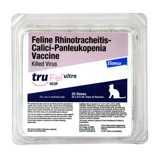 Trufel Ultra Hc2p Cat Vaccine, 25 X 0.5 Ml Vials