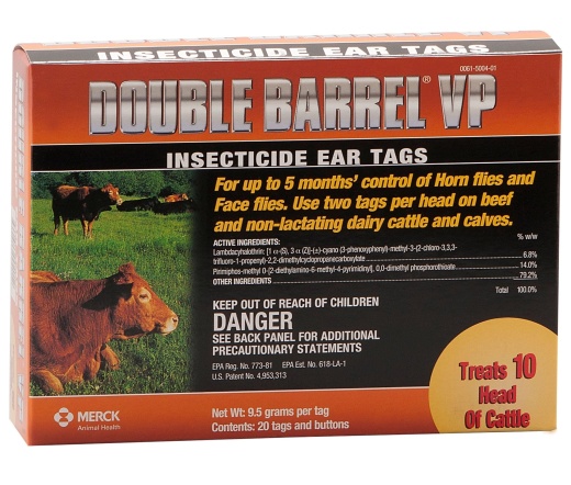 Double Barrel VP Ear Tags, Pkg Of 20 - Merck
