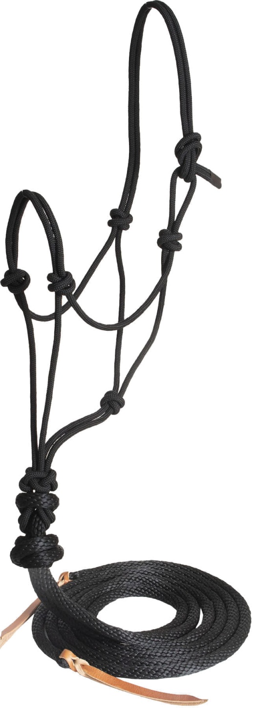 Loping Rope Halter W/ Poly Split Reins