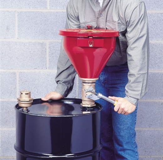 10.75 Steel Drum Funnel with Tip-Over Protection