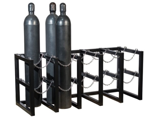 5 Wide By 2 Deep Gas Cylinder Storage Rack - 10 Cylinder Capacity, Steel