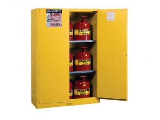 45 Gallon, 2 Door, Manual Close, 9 Can, Safety Cabinet With Cans Combo