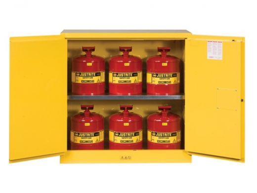 30 Gallon, 2 Door, Manual Close, 6 Can, Safety Cabinet With Cans Combo