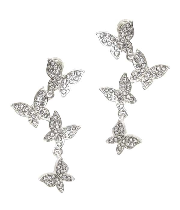 Multi Butterfly Link Drop Earring
