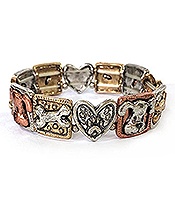 Vintage Metal Stretch Bracelet - Dog