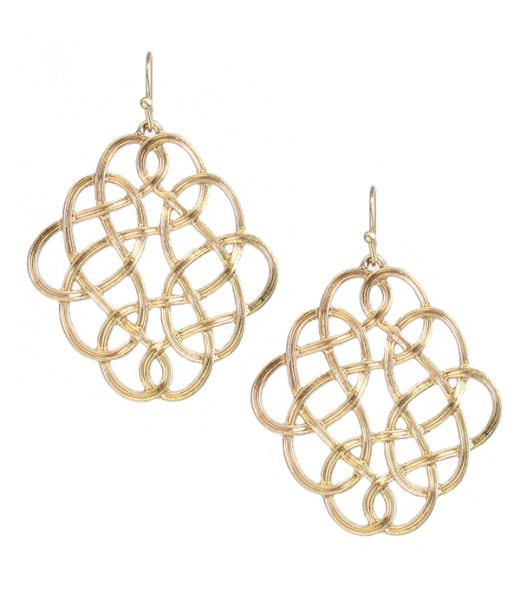 Wholesale Metal Filigree Knot Earring