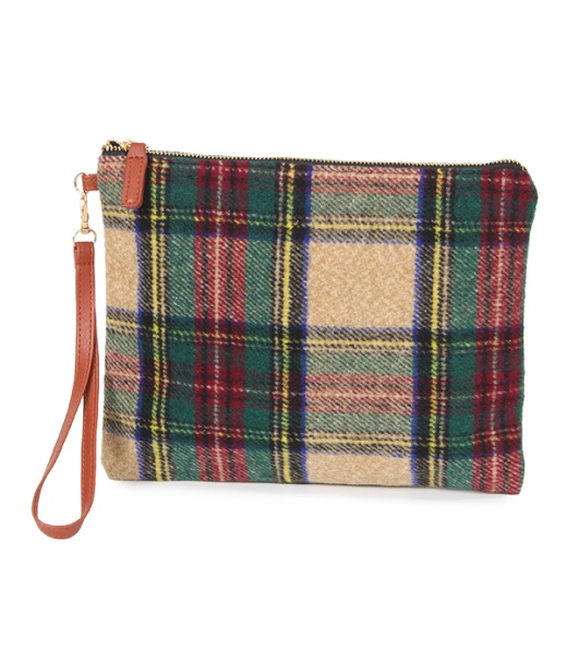 Tartan Clutch - 100% Polyester