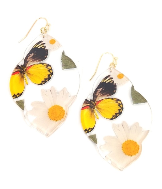 Butterfly and Flower Earring - Wholesale Price
