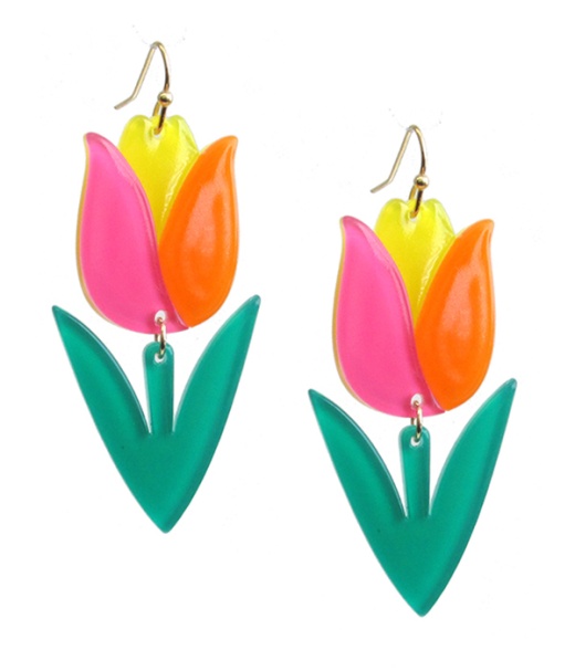 Acrylic Tulip Earring