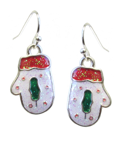 Christmas Theme Epoxy Earring - Glove