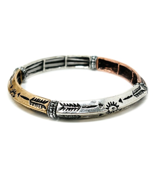 Western Theme Stackable Stretch Bracelet - Arrow