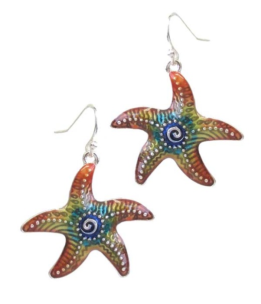 Sealife Theme Epoxy Earring - Starfish